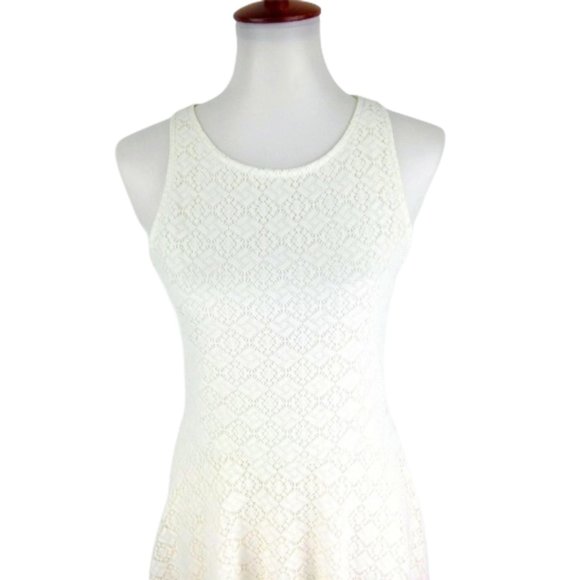 No Boundaries Fit Flare Dress Sz M Ivory - Picture 3 of 9